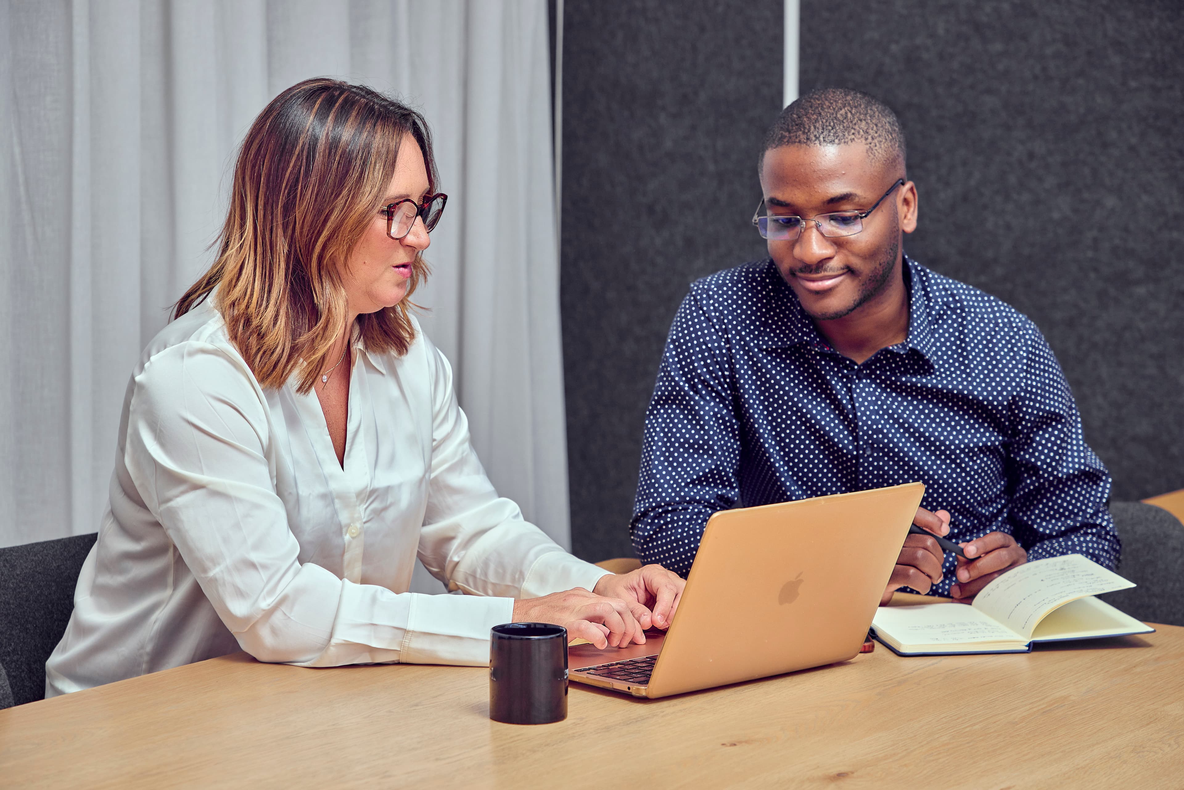 People working with accounting systems